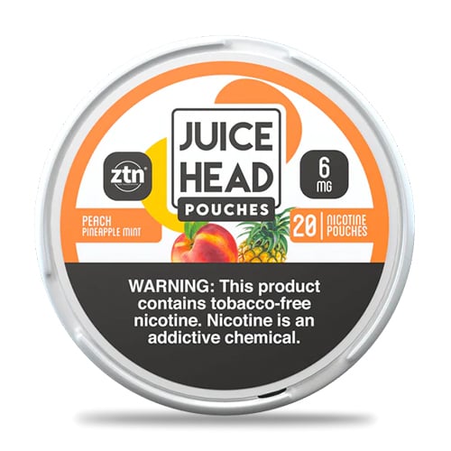 Juice Head TFN Pouches - Peach Pineapple Mint Juice Head TFN Pouches - Peach Pineapple Mint